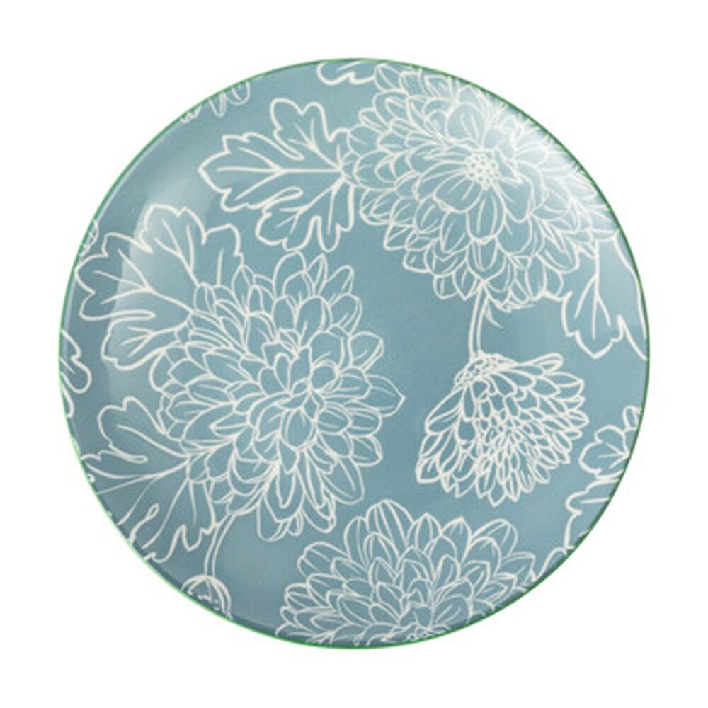 12PK Mikasa Grey Floral Stoneware Side Plate 18cm Dishwasher Microwave Safe