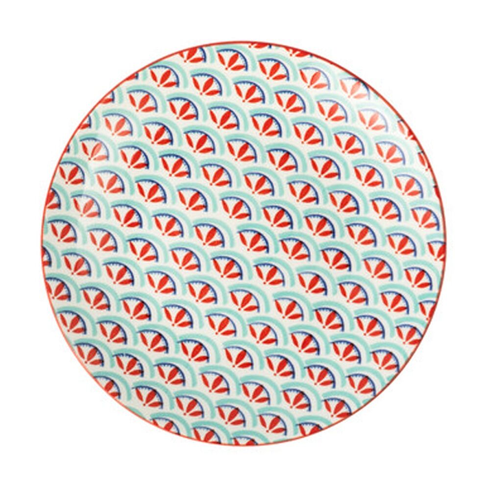 12PK Mikasa Blue Mosaic Stoneware Side Plate 18cm Dishwasher Microwave Safe