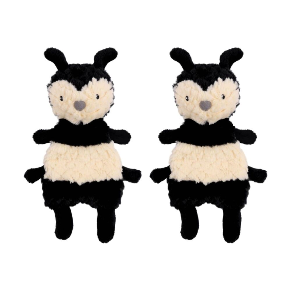 2PK Mary Meyer Nursery Bumble Bee Lovey Baby Soft Plush Cuddle Toy Blanket 28cm