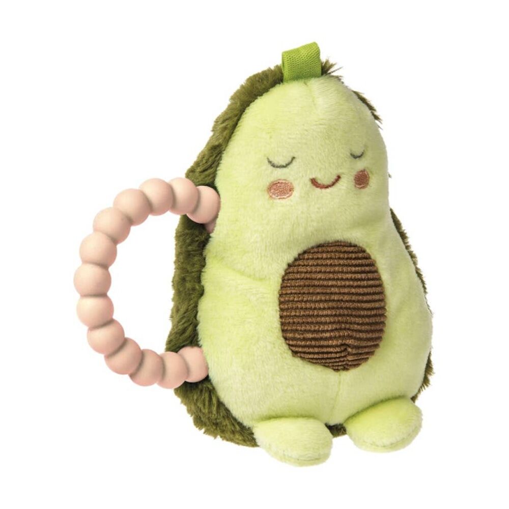 Mary Meyer Sweet Soothies Avocado Soft Plush Rattle & Silicone Teether 12cm