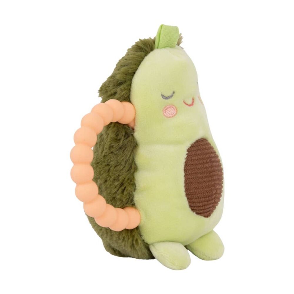 Mary Meyer Sweet Soothies Avocado Soft Plush Rattle & Silicone Teether 12cm