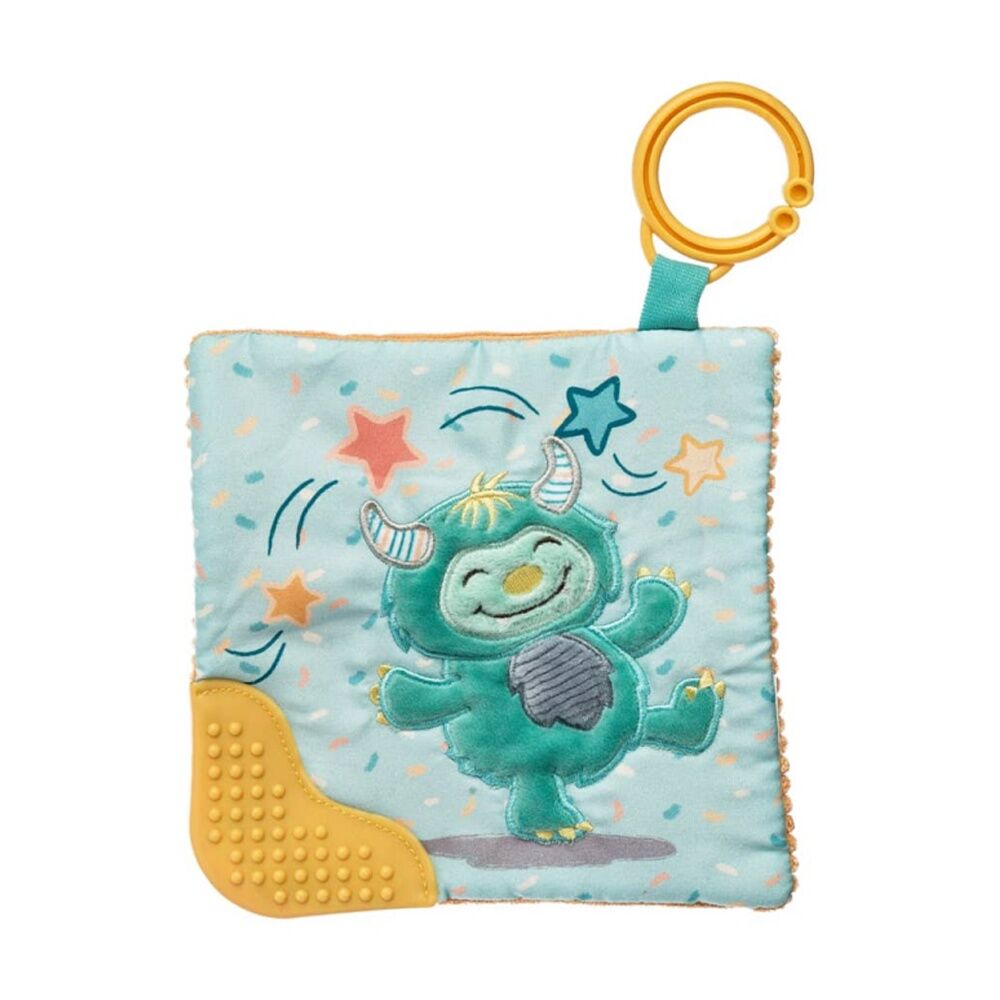 Mary Meyer Mookie Monster Soft Plush Crinkle Teether Aqua 16cm With Hook