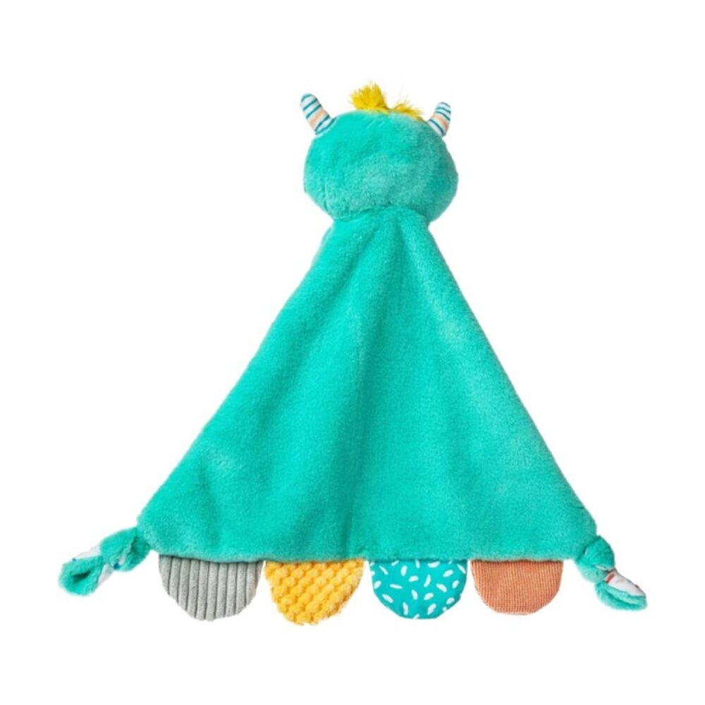 Mary Meyer Mookie Monster  Soft Plush Activity Toy & Cuddle Blanket Aqua 30cm