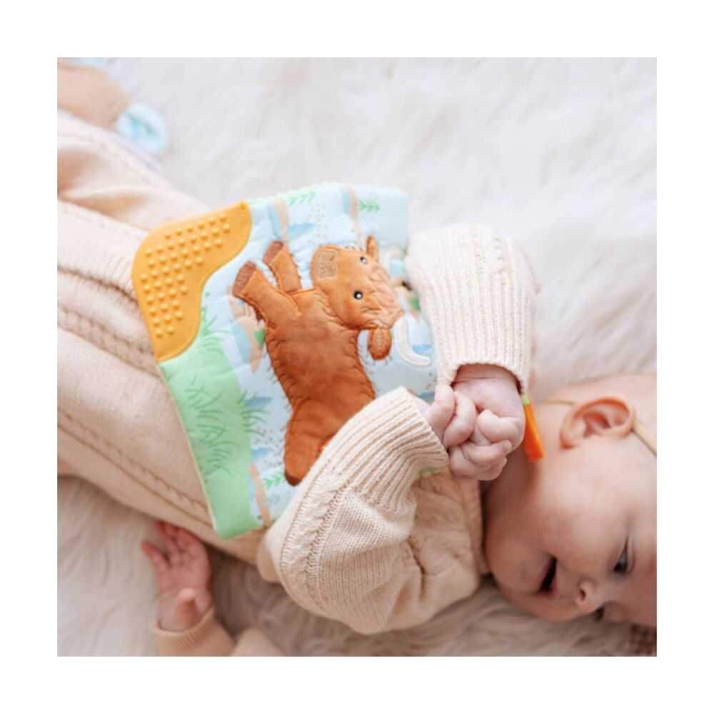Mary Meyer Hetty Highland Cow Soft Plush Crinkle Teether 17cm With Hook