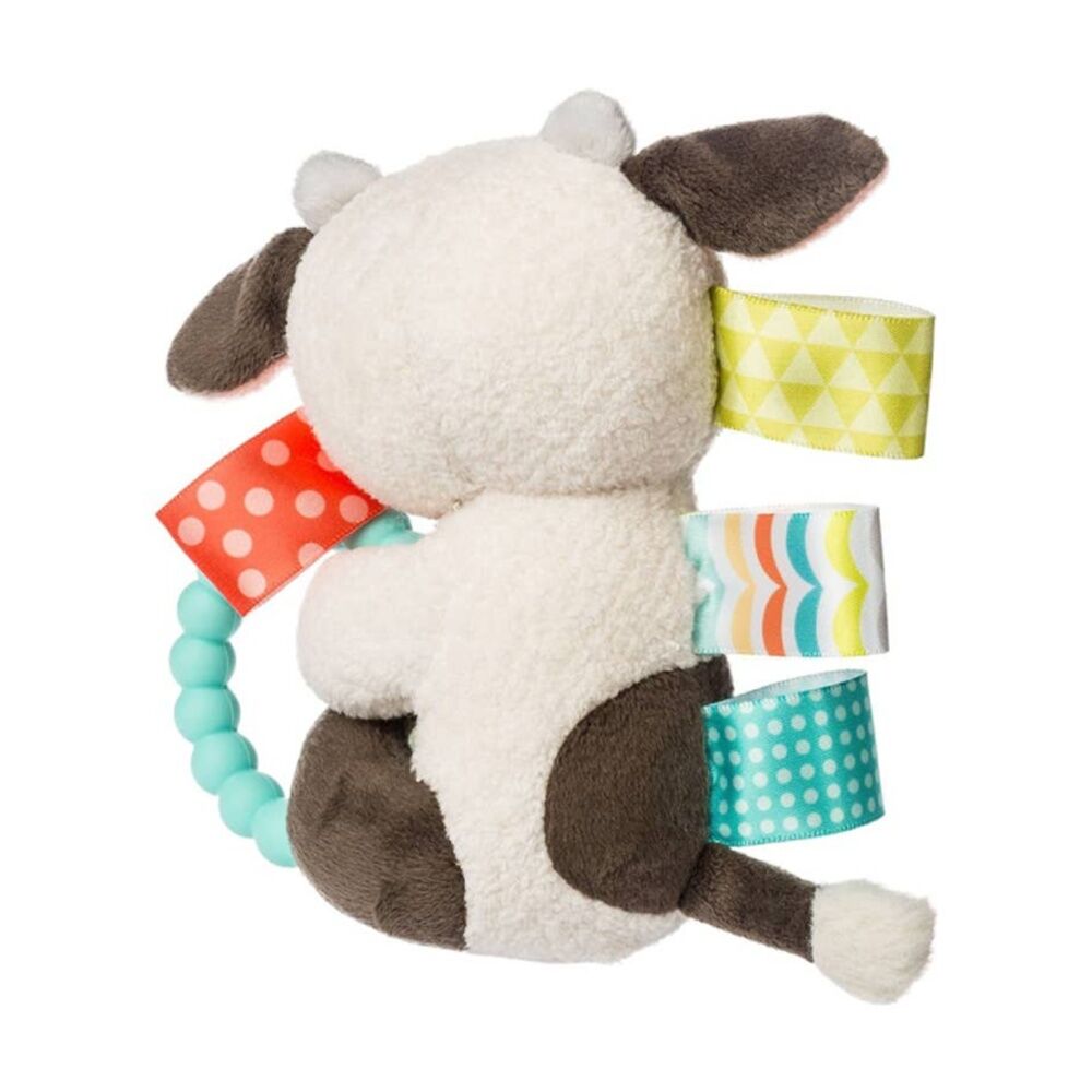 Mary Meyer Taggies Buttercup Cow Soft Plush Rattle & Silicone Teether White