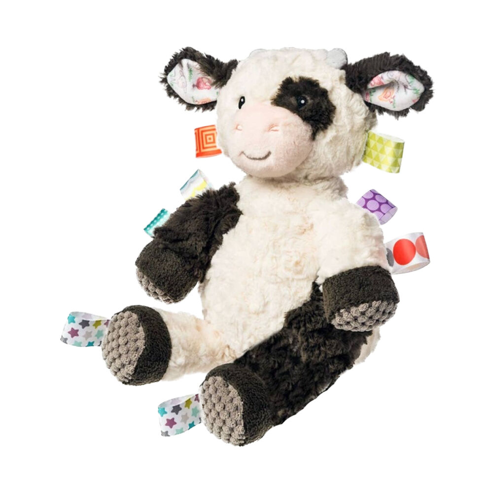 Mary Meyer Taggies Buttercup Cow Baby Soft Plush Animal Toy W/ Satin Loop Tags