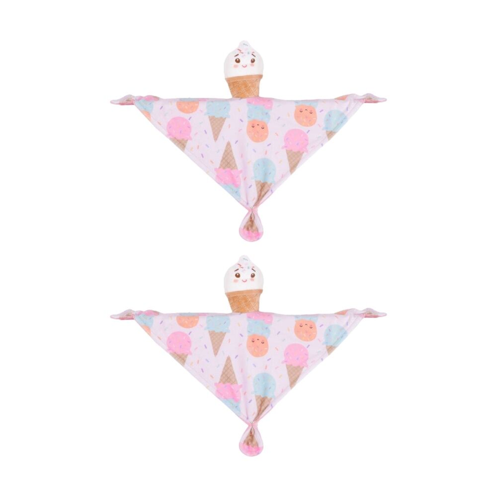 2PK Mary Meyer Sweet Soothies Ice Cream Soft Plush Character Cuddle Toy/Blanket