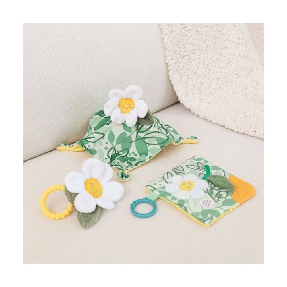 Mary Meyer Sweet Soothies Daisy Soft Plush Crinkle Teether 17cm With Hook