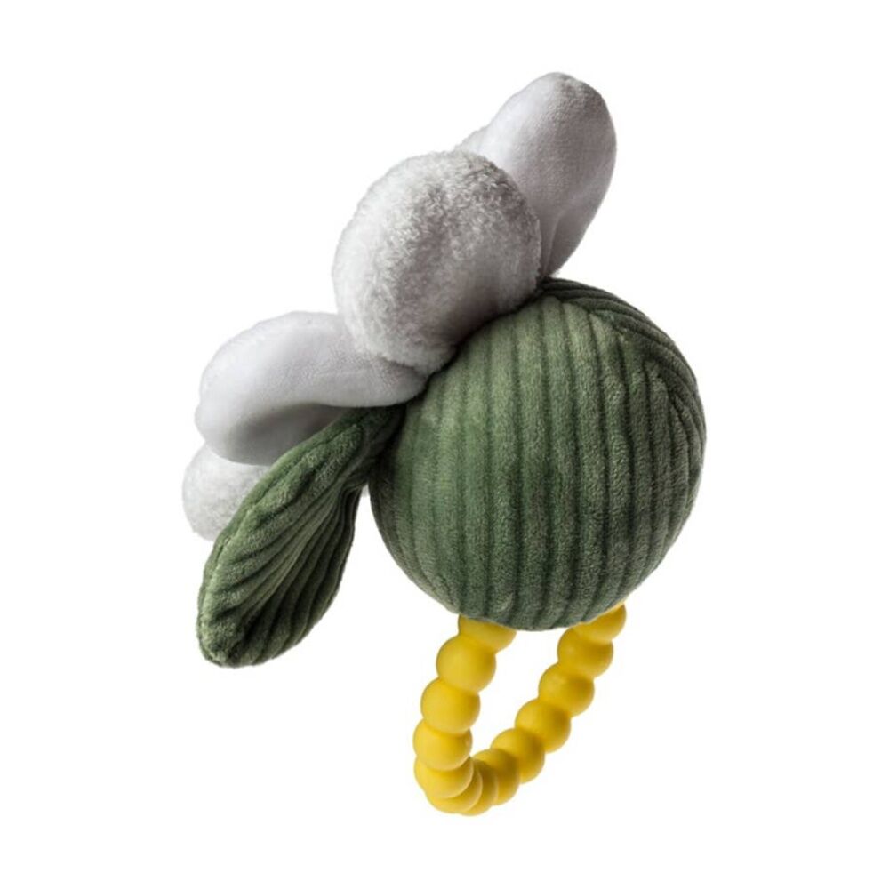 2PK Mary Meyer Sweet Soothies Daisy Soft Plush Rattle & Silicone Teether 14cm