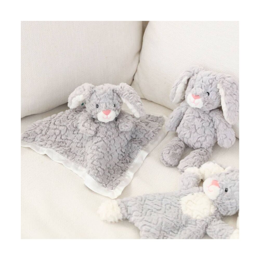 Mary Meyer Nursery Shadow Bunny Character Cuddle Toy & Satin Blanket Grey 33cm