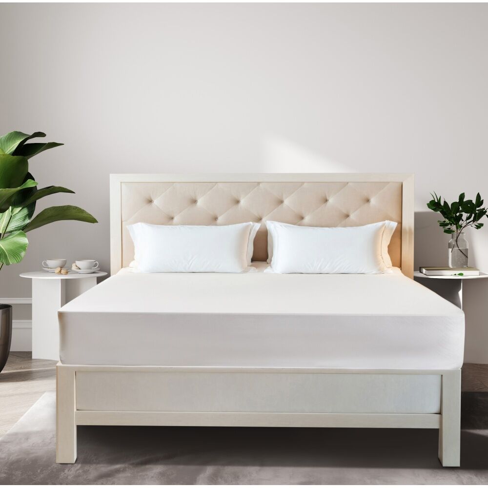 Odyssey Living Bamboo Mattress Protector Fully Fitted Home Bedding White