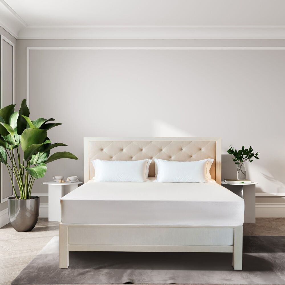 Odyssey Living Bamboo Mattress Protector Fully Fitted Home Bedding White