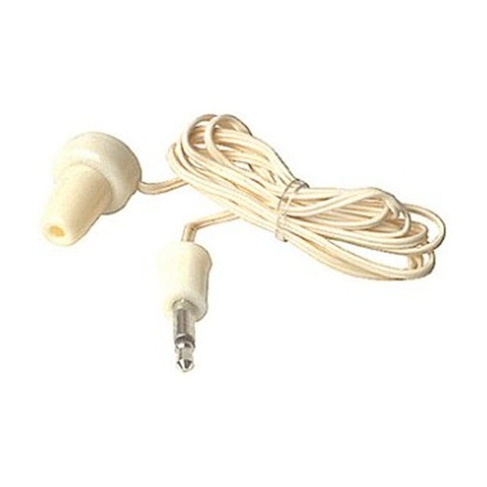 8PK 1M 3.5mm Single Ear Piece Earphone Wired Plastic Earbuds Magnetic Radio