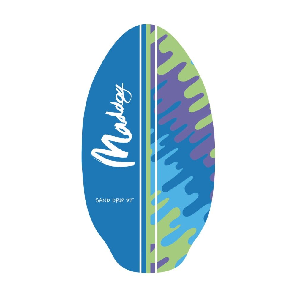 Maddog Sand-Drip Skimboard 37 Inch Blue Multi-Layer Wood Core Design