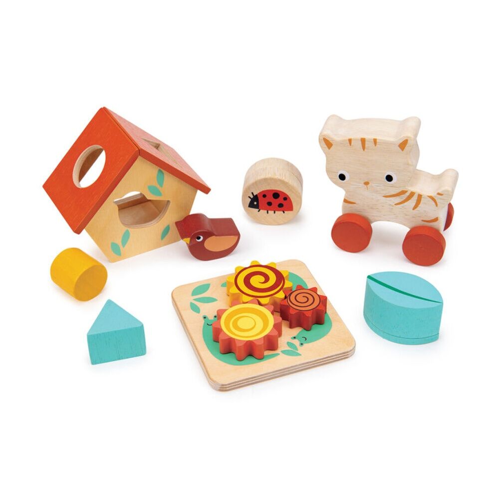 Mentari Garden Playtime Set Shape Sorting Sensory Toys Kids 1y+