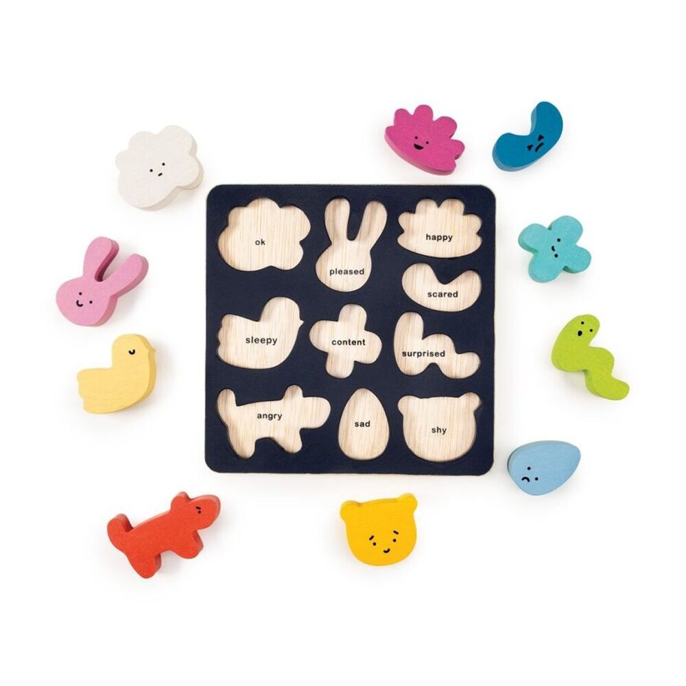 Mentari Mood Board Shape Sorter Toy Language Development Kids 2y+