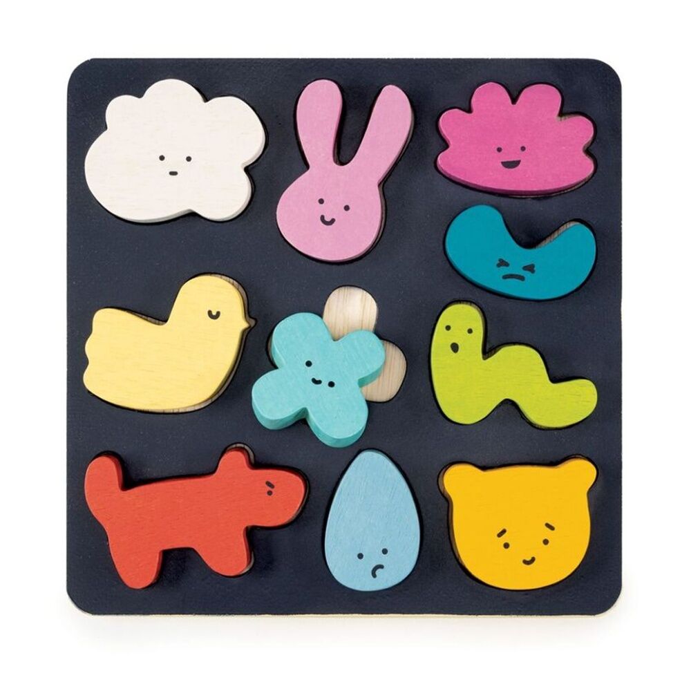 Mentari Mood Board Shape Sorter Toy Language Development Kids 2y+