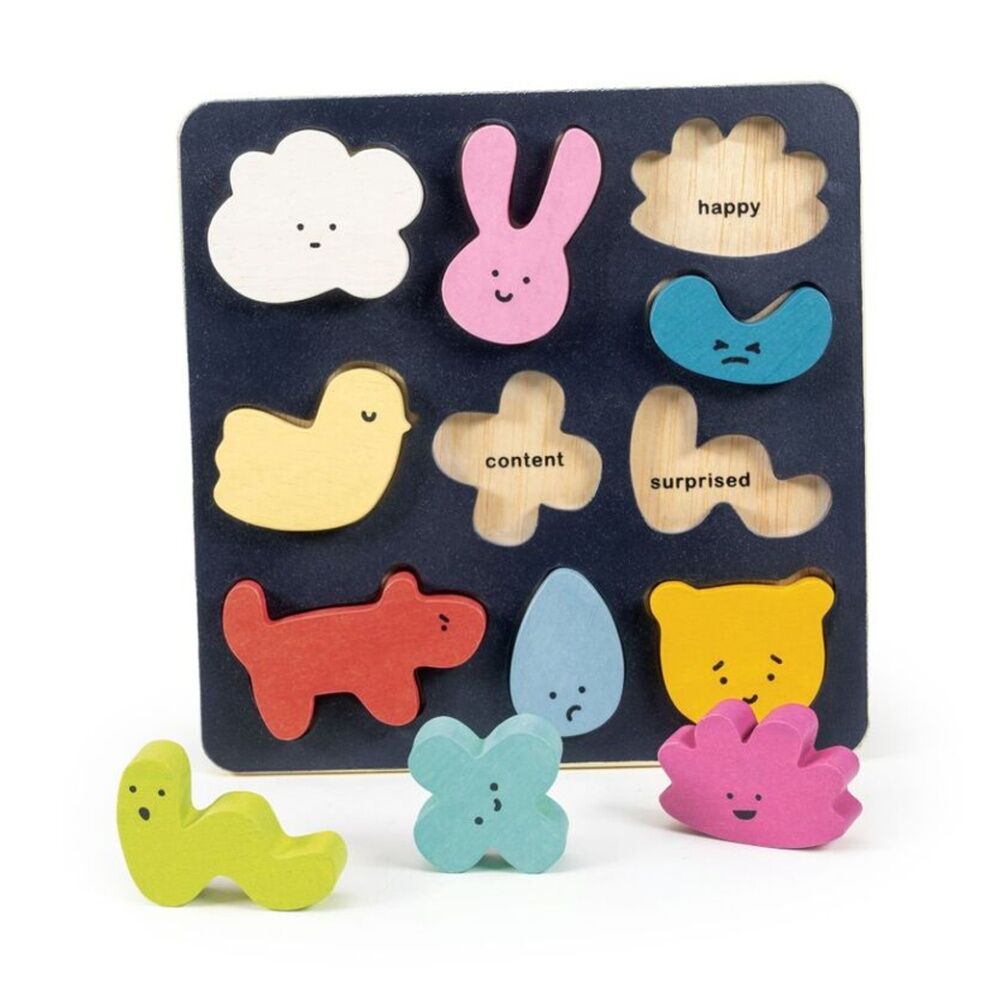 Mentari Mood Board Shape Sorter Toy Language Development Kids 2y+
