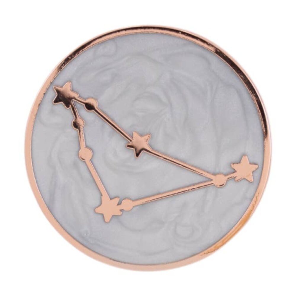 2PK Splosh Zodiac Sign Ceramic Keepsake Pin Rose Gold Enamel Capricorn 3x1x2.5cm