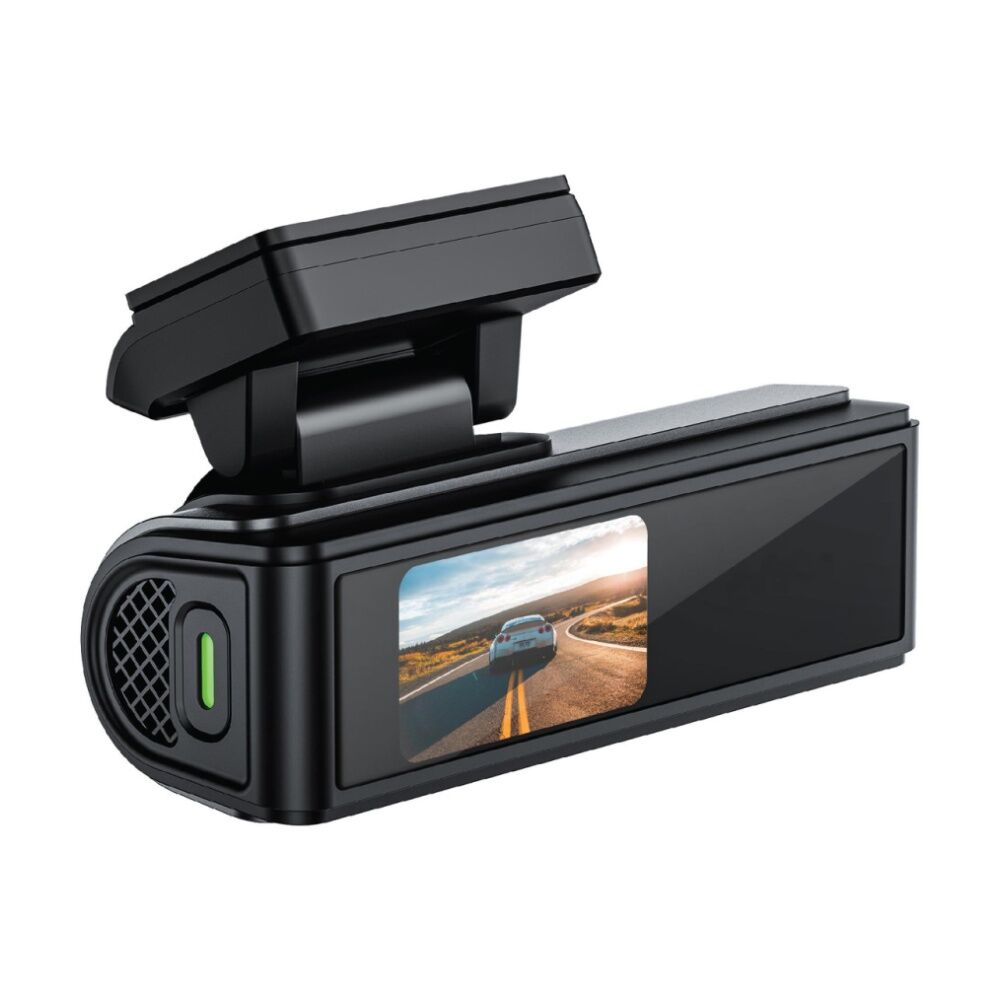 Laser 2K WiFi App Control Dash Camera W/ Cigarette Charger Cord Black