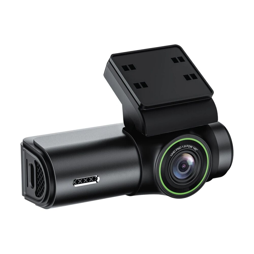 Laser 2K WiFi App Control Dash Camera W/ Cigarette Charger Cord Black