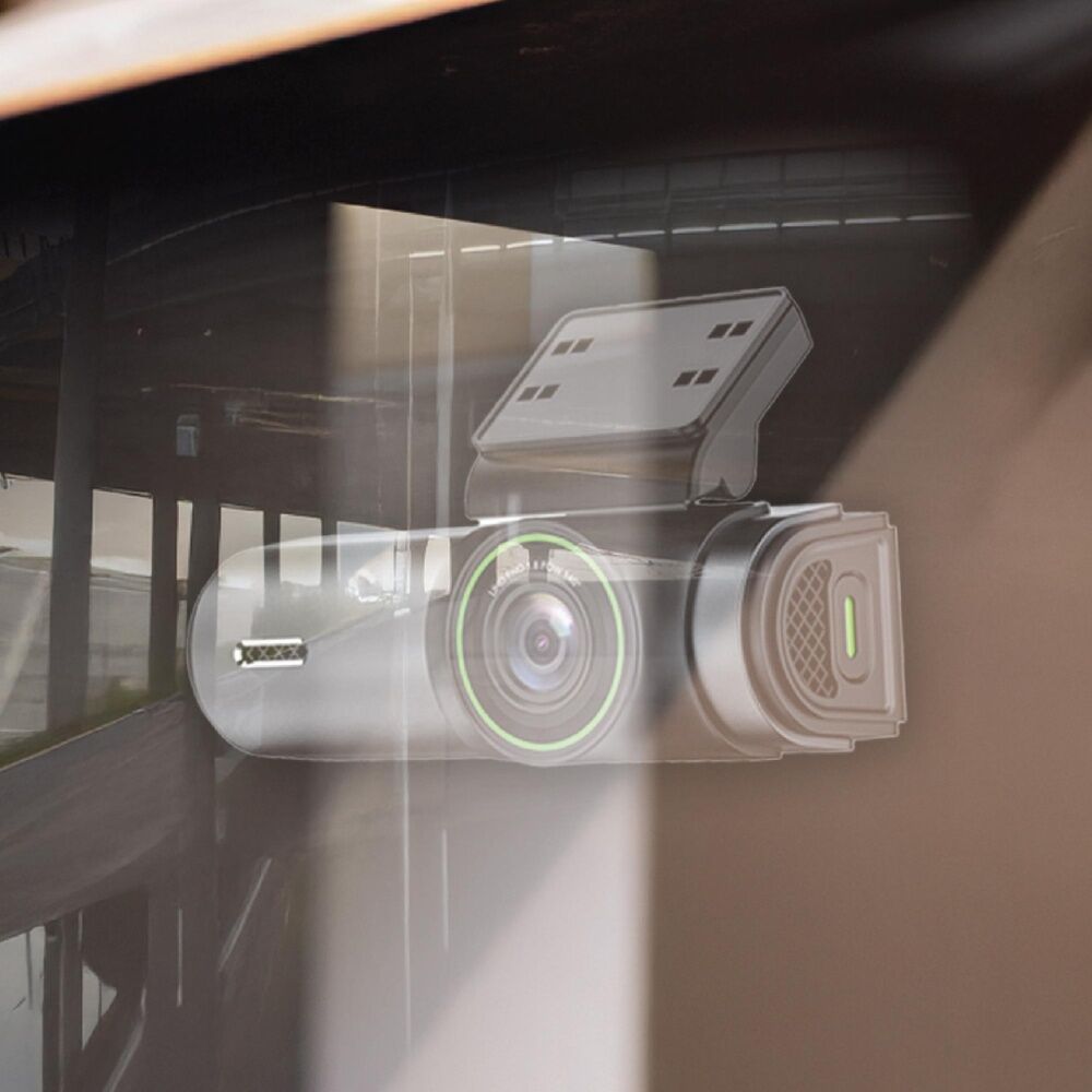 Laser 2K WiFi App Control Dash Camera W/ Cigarette Charger Cord Black