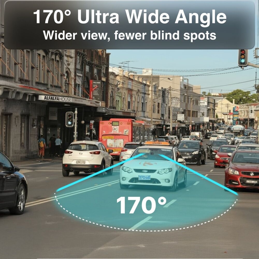 Laser Full HD Resolution Dash Board Camera With 2.5 Inch Display Black