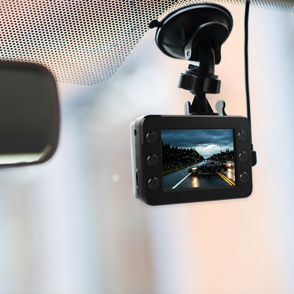 Laser Full HD Resolution Dash Board Camera With 2.5 Inch Display Black