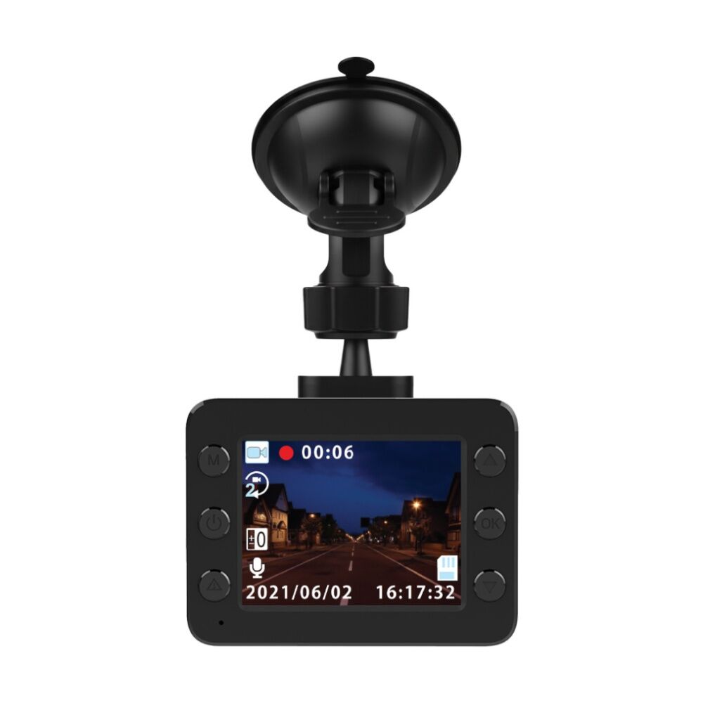 Laser Full HD Resolution Dash Board Camera With 2.5 Inch Display Black