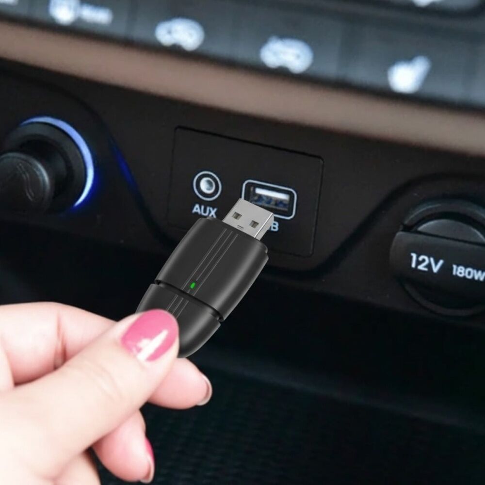 Navig8R Wireless CarPlay Android Auto Dual Head USB Universal Compatible Black