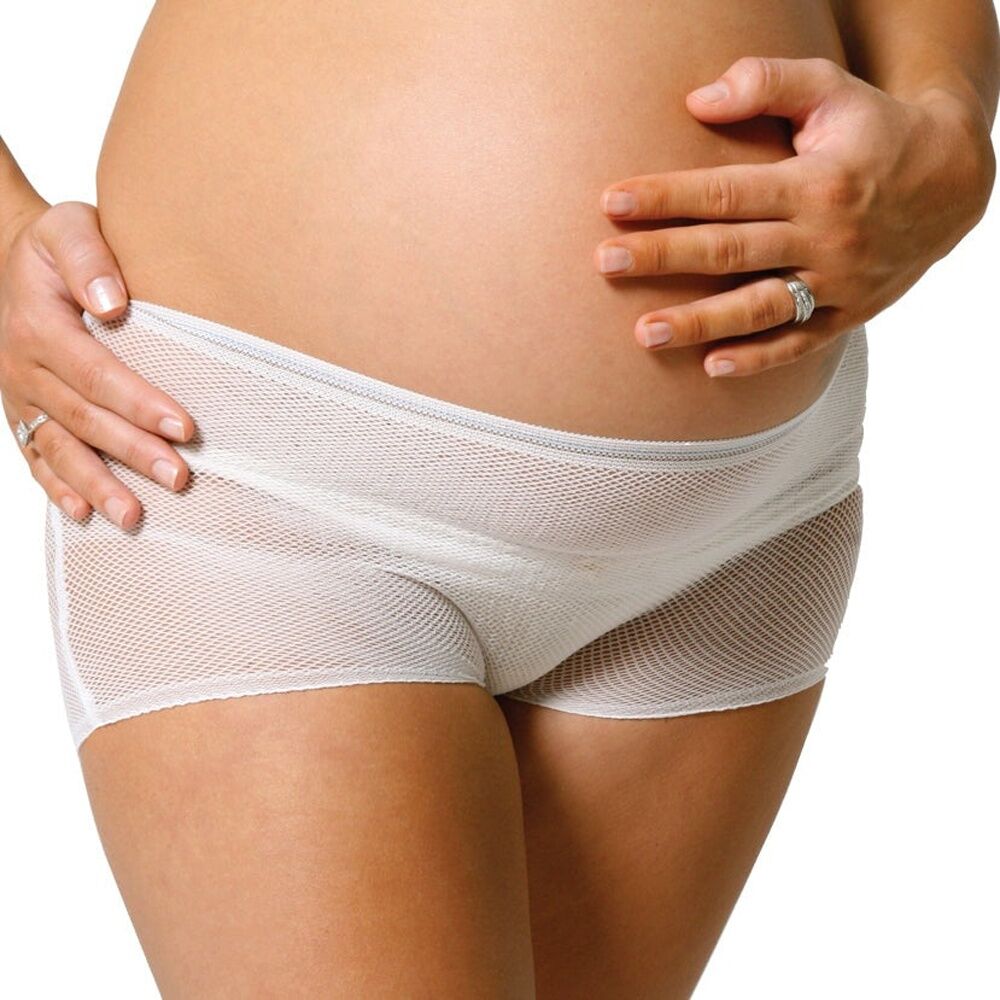4x 2pc New Beginnings Soft Comfy Breathable Postpartum Disposable Briefs White