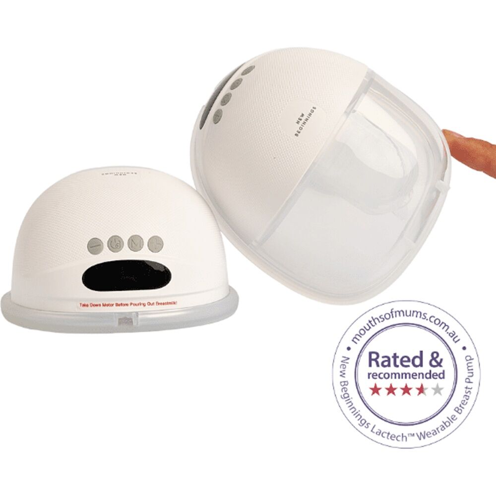 New Beginnings Wearable Hands-Free Comfortable Breast Pump Silicone