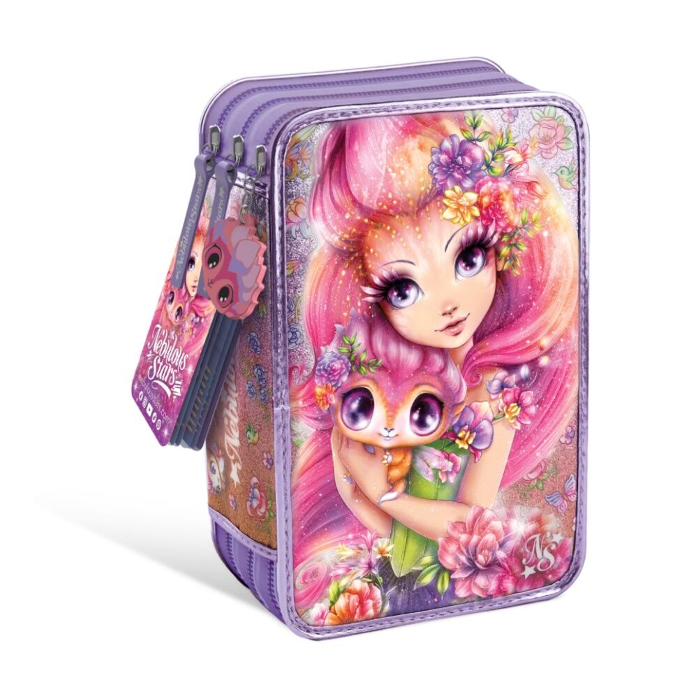 Nebulous Stars 3-Tier Pencil Pens Case Deluxe Stationery Set Assorted