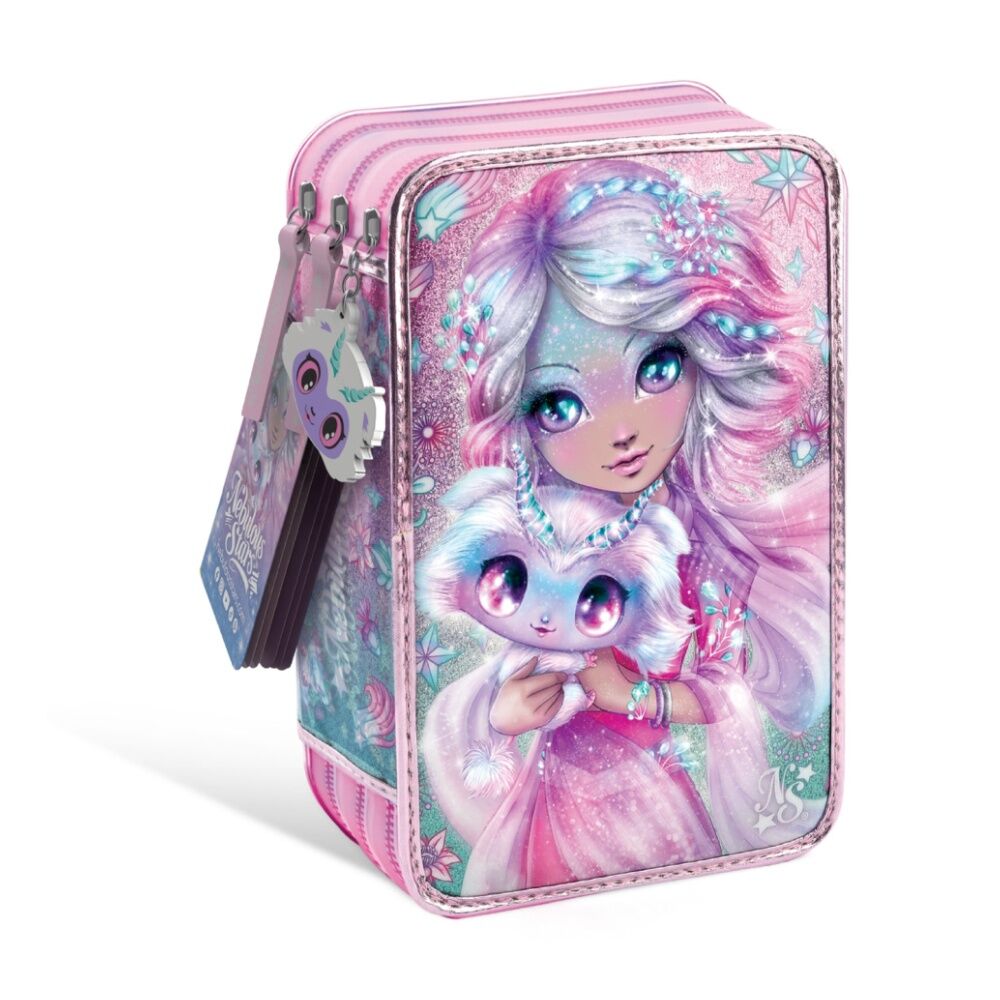 Nebulous Stars 3-Tier Pencil Pens Case Deluxe Stationery Set Assorted