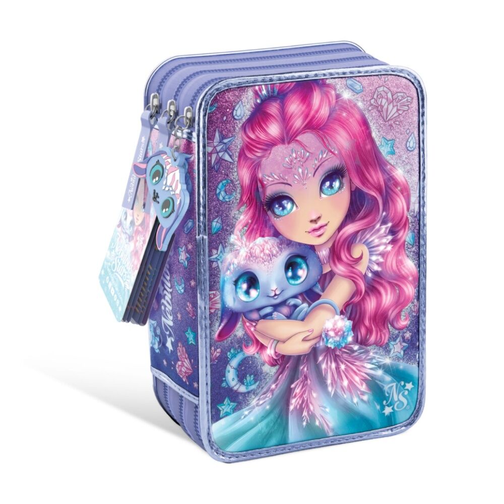 Nebulous Stars 3-Tier Pencil Pens Case Deluxe Stationery Set Assorted