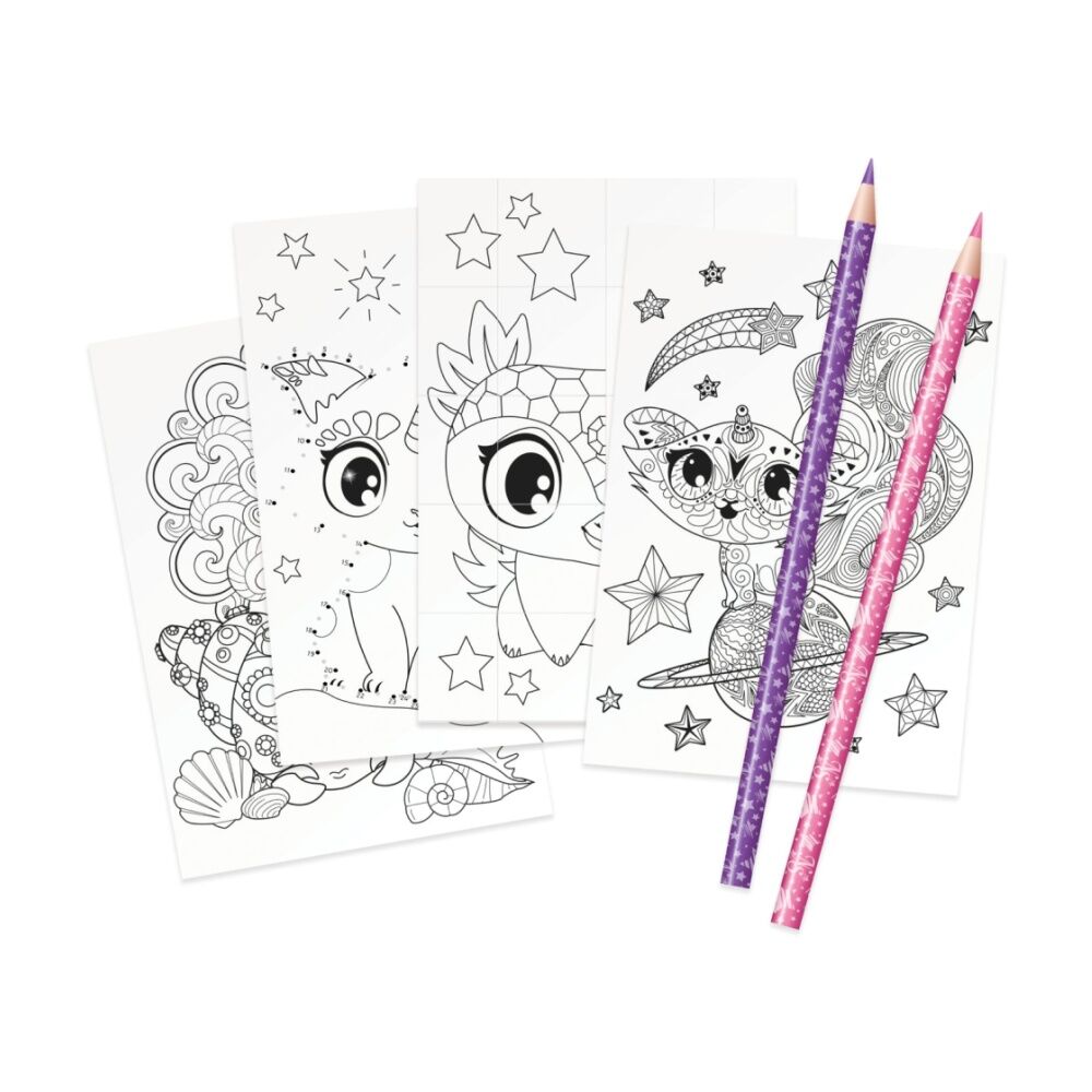 Nebulous Stars 3-Tier Pencil Pens Case Deluxe Stationery Set Assorted
