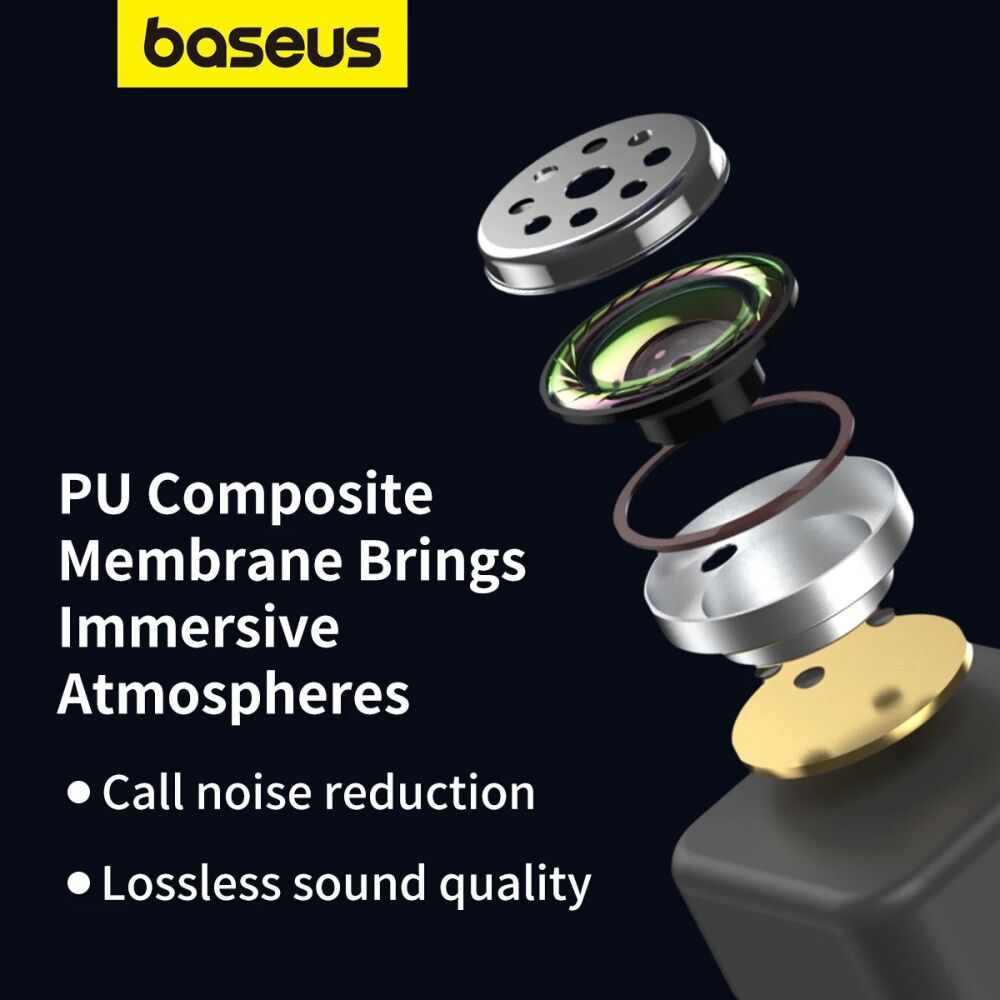 Baseus Bowie WM01 True Wireless Bluetooth Compact Mini In-Ear Earbuds Black