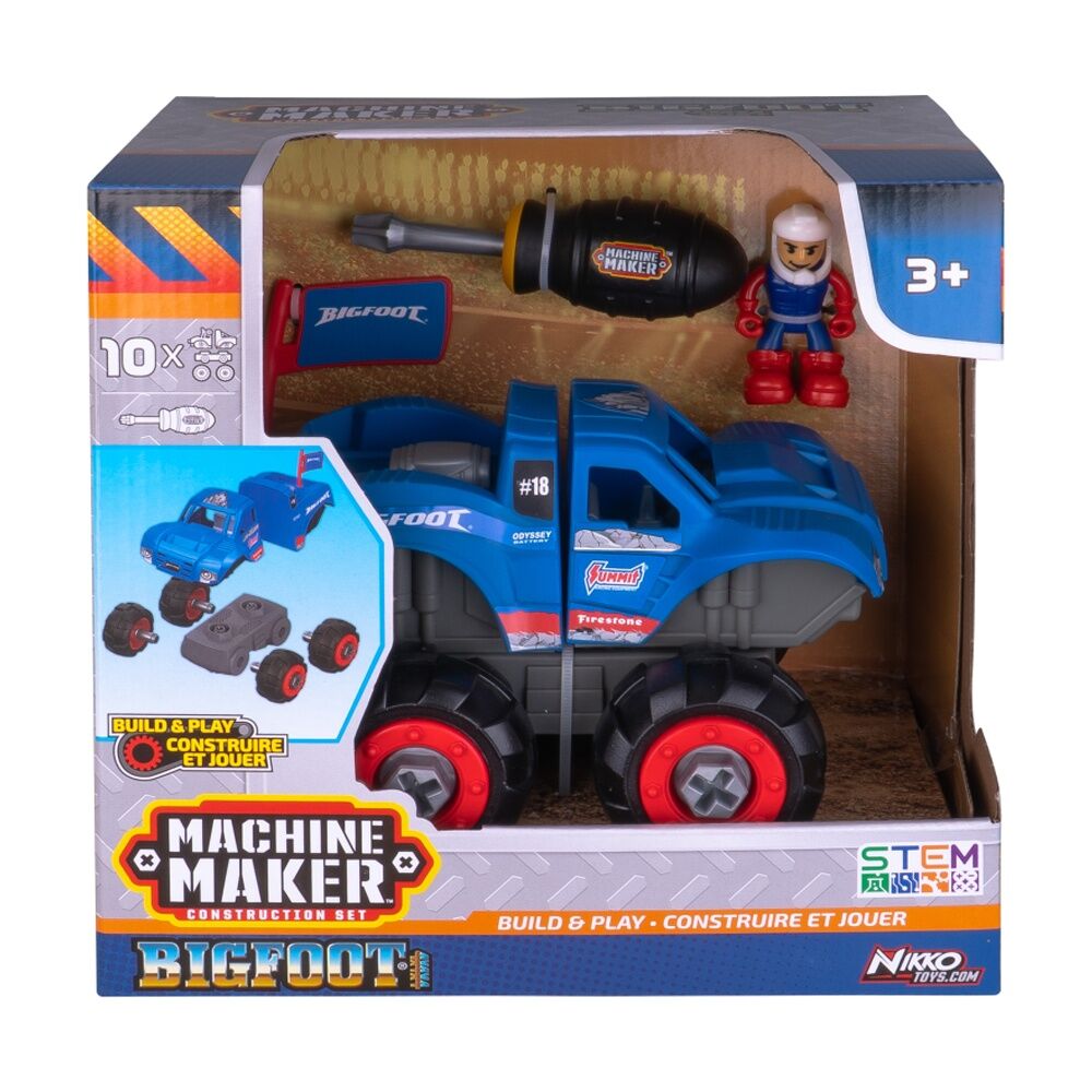 Machine Maker Bigfoot Build & Play Truck Construction Toy Set Assorted 20cm
