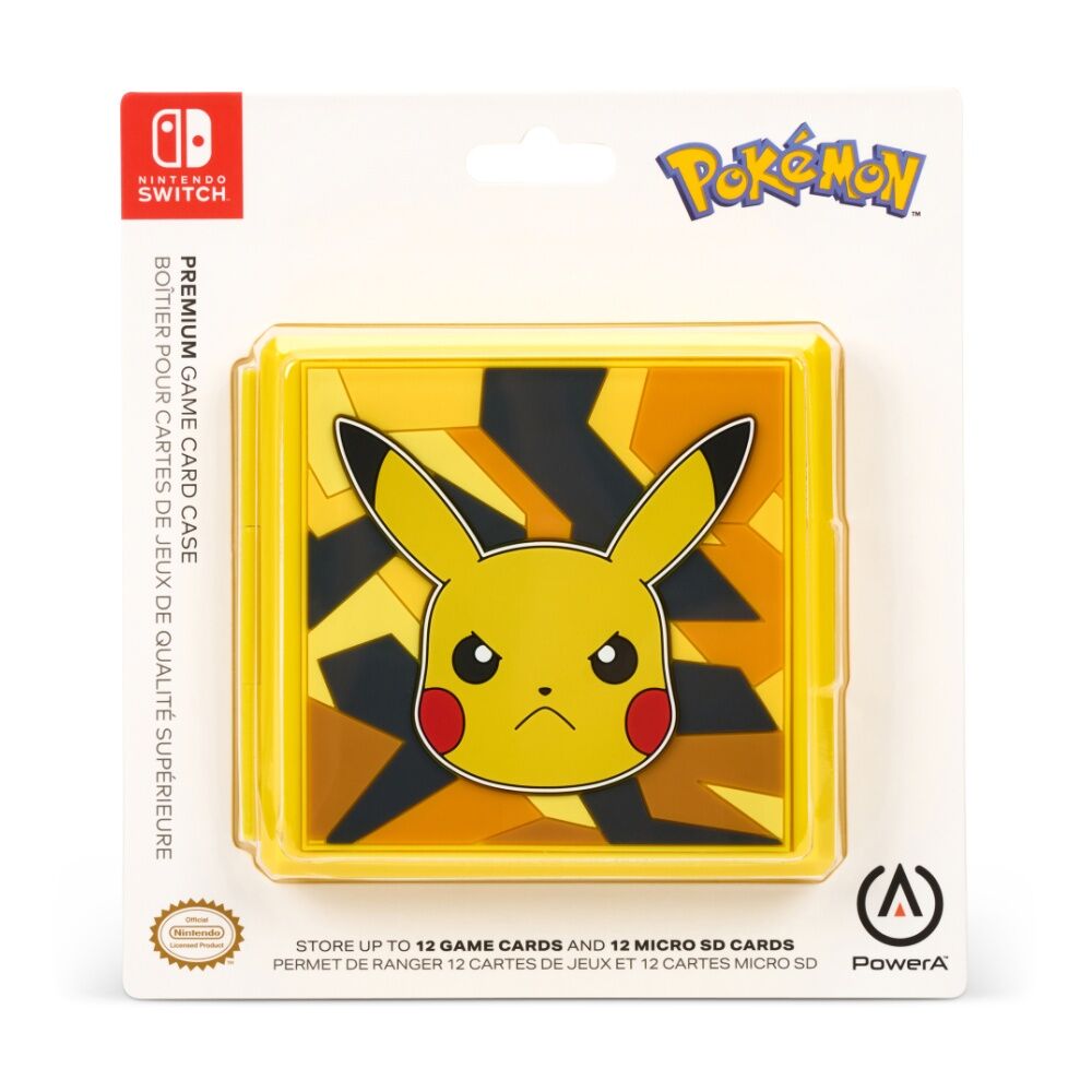 PowerA Nintendo Switch Game Card Case Camo Pikachu Stores 12 Cards Multi