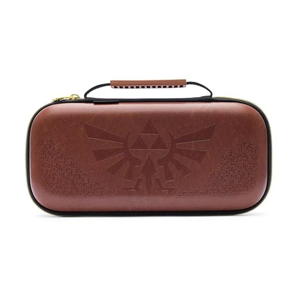 PowerA Zelda Hylian Nintendo Switch 2 Soft Fabric Lining Protection Case Brown