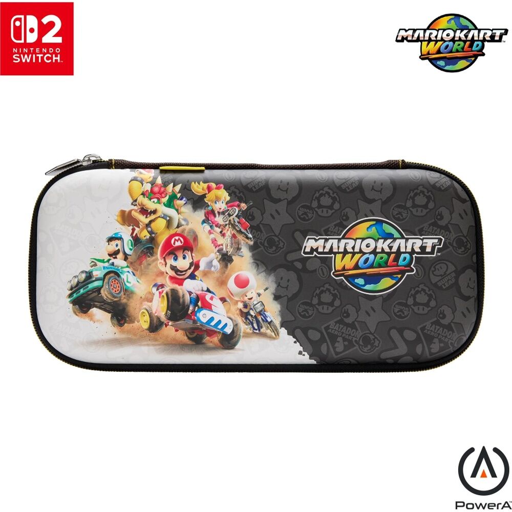 PowerA Mario Kart World Nintendo Switch 2 Soft Fabric Lining Slim Case Multi