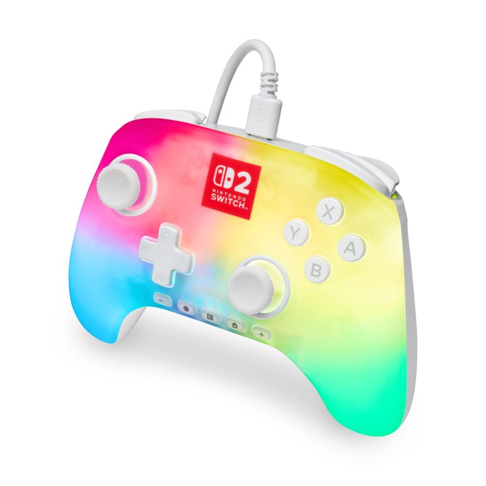 PowerA Nintendo Switch 2 Advantage Wired Controller Lumectra White 3.5mm Jack