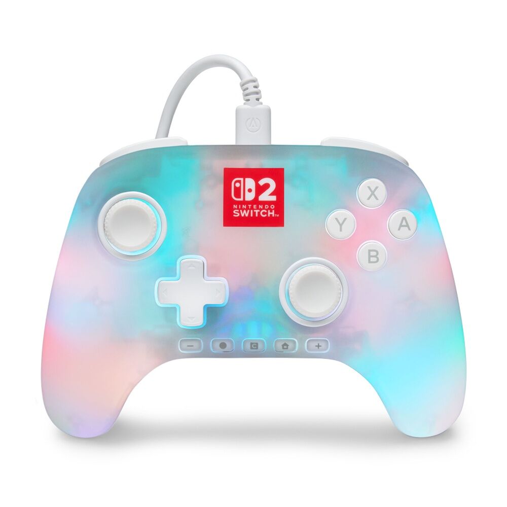 PowerA Nintendo Switch 2 Advantage Wired Controller Lumectra White 3.5mm Jack