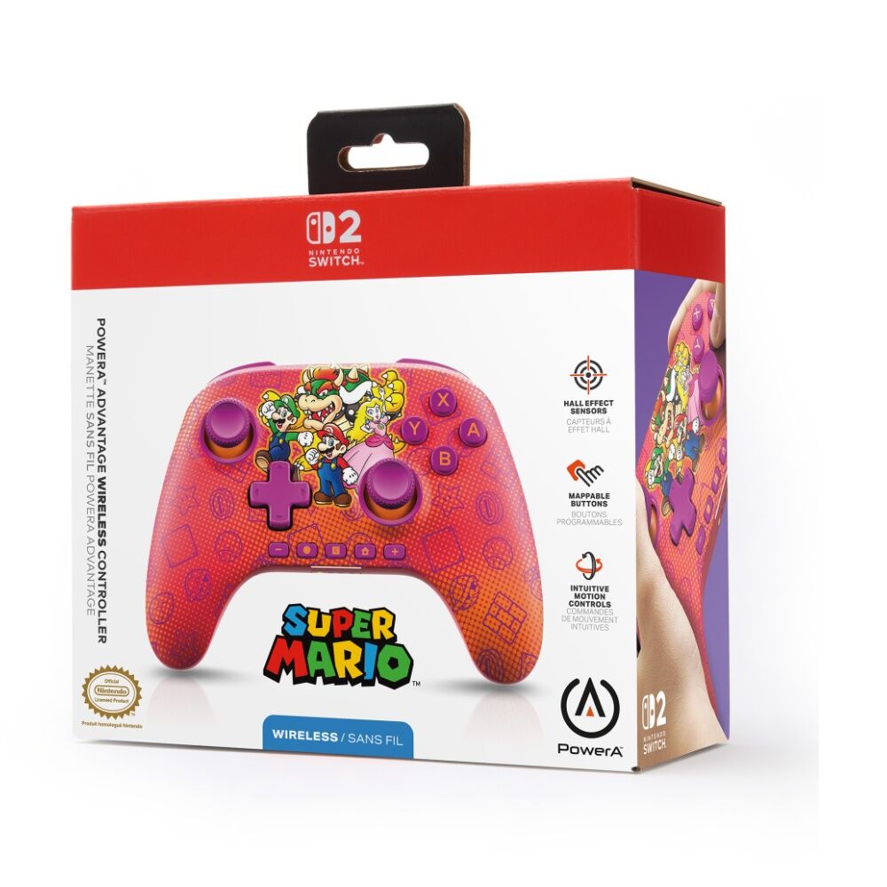 PowerA Nintendo Switch 2 Advantage Bluetooth Wireless Controller Super Mario Bro