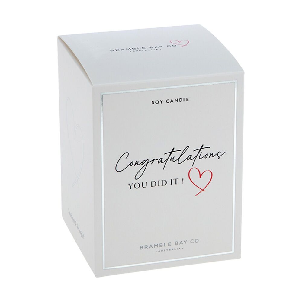 2PK Bramble Bay Congrats You Did It Vanilla & Caramel Candle Home Fragrance 300g