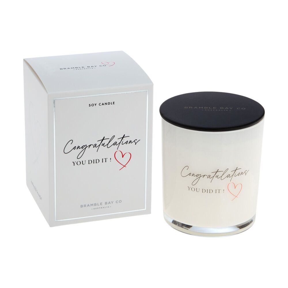 2PK Bramble Bay Congrats You Did It Vanilla & Caramel Candle Home Fragrance 300g