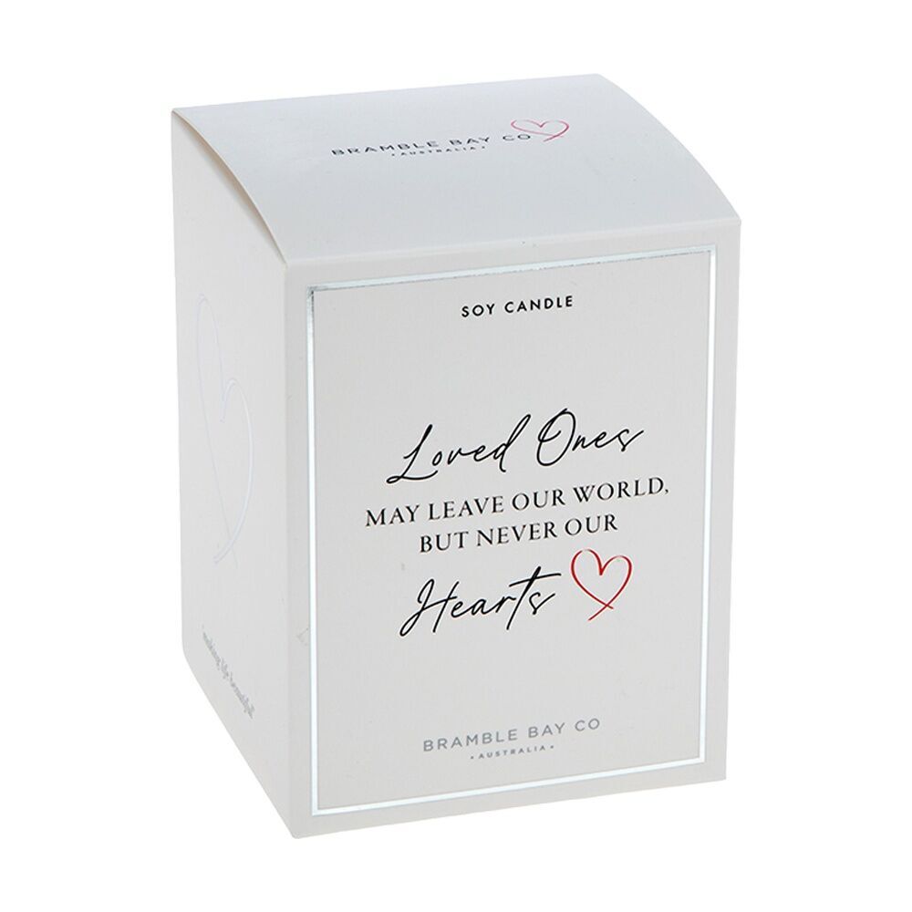 2PK Bramble Bay Loved Ones Sympathy Bergamont & Wild Rose Glass Soy Candle 300g