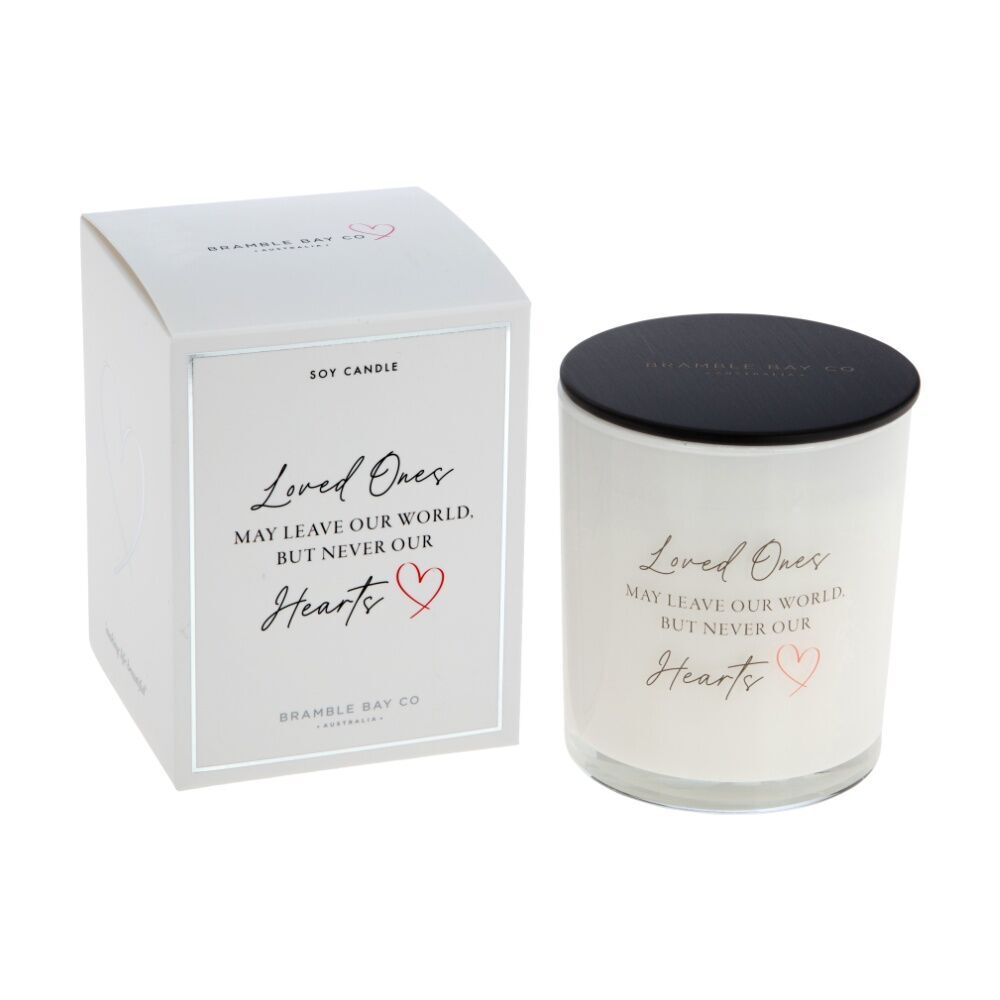 2PK Bramble Bay Loved Ones Sympathy Bergamont & Wild Rose Glass Soy Candle 300g
