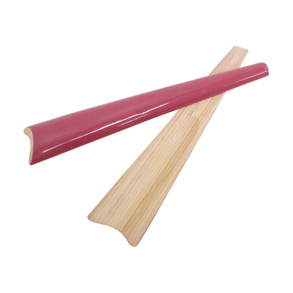4x 2pc LVD Modern Lightweight Berry Accent Handle Bamboo Salad Server Set 30cm