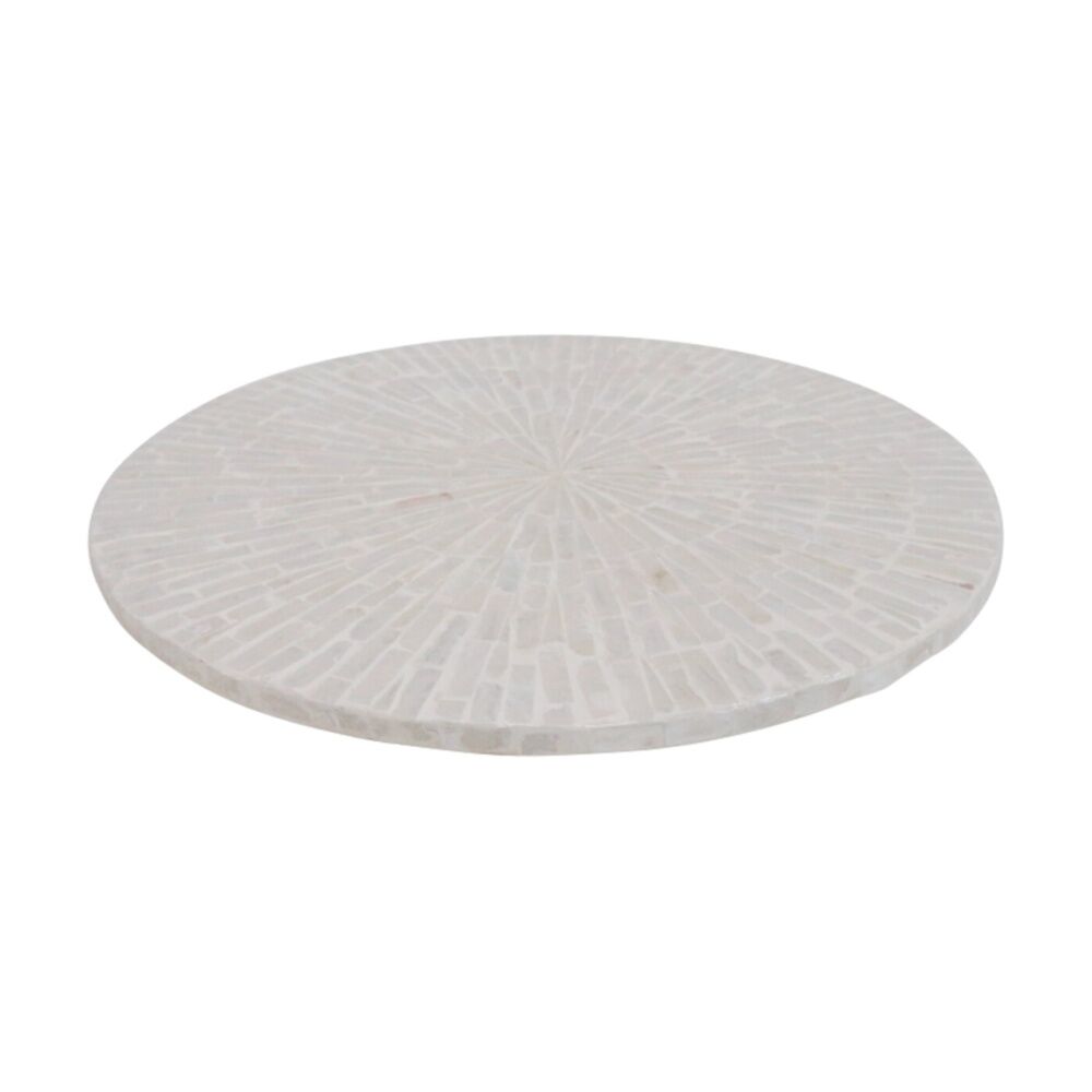 2PK LVD Shell Bursts & Bamboo Home Decorative Mat Coastal Decor 35x35cm